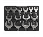 Sealey S01109 Crow's Foot Open End Spanner Set 14pc 1/2 inch Sq Drive Metric