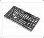 Sealey S01122 Siegen Socket Set with Tool Tray 1/4 inch  & 1/2 inch Sq Drive 62pc