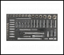 Sealey S01122 Siegen Socket Set with Tool Tray 1/4 inch  & 1/2 inch Sq Drive 62pc