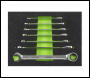 Sealey S01142 Siegen Combination Ratchet Spanner Set with Tool Tray 7pc
