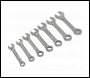Sealey S01190 Combination Spanner Set 7pc Stubby Imperial