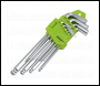 Sealey S01261 Siegen Imperial Long Ball-End Hex Key Set 9pc