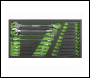 Sealey S01272 Siegen Combination Spanner Set with Tool Tray 19pc