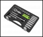 Sealey S01286 Siegen Extendable Ratchet Socket Set 1/4 inch Sq Drive 26pc