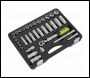 Sealey S01287 Siegen Extendable Ratchet Socket Set 3/8 inch Sq Drive 34pc