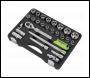 Sealey S01288 Siegen Extendable Ratchet Socket Set 1/2 inch Sq Drive 26pc