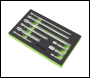 Sealey S01292 Extension Bar Set 1/4 inch , 3/8 inch  & 1/2 inch Sq Drive 9pc