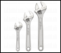 Sealey S0448 Siegen Adjustable Wrench Set 3pc