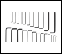 Sealey S0465 Siegen Hex Key Set 25pc