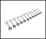 Sealey S0633 Stubby Combination Ratchet Spanner Set in EVA Foam Tray 12pc