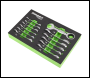 Sealey S0633 Stubby Combination Ratchet Spanner Set in EVA Foam Tray 12pc