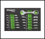 Sealey S0633 Stubby Combination Ratchet Spanner Set in EVA Foam Tray 12pc