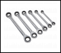 Sealey S0636 Double End Ratchet Ring Spanner Set 6pc Metric