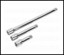 Sealey S0720 Extension Bar Set 3pc 1/2 inch Sq Drive