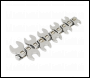 Sealey S0866 Crow's Foot Open-End Spanner Set 10pc 3/8 inch Sq Drive Metric
