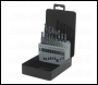 Sealey S0868 Siegen HSS Edge Ground Drill Bit Set 19pc - DIN 338