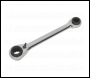 Sealey S0983 Ratchet Ring Spanner 4-in-1 Reversible Metric