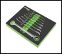 Sealey S0984 Premier Imperial Combination Ratchet Spanner Set in EVA Foam Tray 8pc