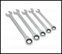 Sealey S0985 Combination Ratchet Spanner Set 5pc Metric