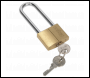 Sealey S0989 Brass Body Padlock with Brass Cylinder Long Shackle 40mm