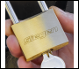 Sealey S0989 Siegen Brass Body Padlock with Brass Cylinder Long Shackle 40mm