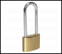 Sealey S0989 Brass Body Padlock with Brass Cylinder Long Shackle 40mm