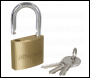 Sealey S0992 Siegen Brass Body Padlock with Brass Cylinder Keyed Alike - Pack of 4