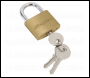 Sealey S0992 Siegen Brass Body Padlock with Brass Cylinder Keyed Alike - Pack of 4