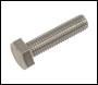 Sealey S1040 Stainless Steel Hex Head Set Screw DIN 933 - M10 X 40 A2 - Pack of 25