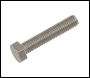 Sealey S525 Stainless Steel Hex Head Set Screw DIN 933 - M5 X 25 A2 - Pack of 50