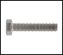 Sealey S525 Stainless Steel Hex Head Set Screw DIN 933 - M5 X 25 A2 - Pack of 50