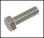 Sealey S825S Stainless Steel Hex Head Set Screw DIN 933 - M8 X 25 A2 - Pack of 50