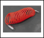 Sealey SA305 PE Coiled Air Hose with Couplings 5m x 5mm