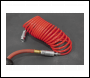 Sealey SA305 PE Coiled Air Hose 5m x Ø5mm with Couplings