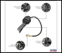 Sealey SA500 Rechargeable Digital Tyre Inflator with Clip-On Connector