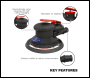 Sealey SA801 Premier Dust-Free Air Palm Orbital Sander 150mm