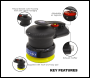 Sealey SA802 Premier Air Palm Orbital Sander 75mm