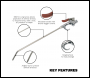 Sealey SA913L Palm Type Air Blow Gun 290mm with 1/4 inch BSP Air Inlet