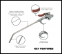 Sealey SA913M Palm Type Air Blow Gun 180mm with 1/4 inch BSP Air Inlet