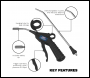Sealey SA914 Air Blow Gun Kit with 1/4 inch BSP Air Inlet & Safety Nozzle 4pc