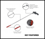 Sealey SA9247 Air Blow Gun 715mm with Side Outlet 1/4 inch BSP Air Inlet
