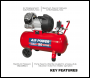 Sealey SAC05030 50L V-Twin Direct Drive Air Compressor 3hp