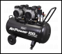 Sealey SAC10001S 100L Oil Free Low Noise Direct Drive Air Compressor 2 x 2hp
