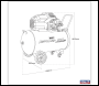 Sealey SAC10002 Air Compressor 100L V-Twin Oil Free Direct Drive 3hp