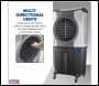 Sealey SAC101 Portable Evaporative Air Cooler 100L