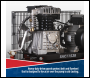 Sealey SAC1153B Air Compressor 150L Belt Drive 3hp with Cast Cylinders