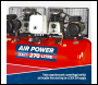 Sealey SAC2276B 270L Belt Drive Air Compressor with Cast Cylinders 2 x 3hp