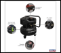 Sealey SAC24V 24L Oil Free Belt Drive Vertical Compressor 2hp