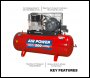 Sealey SAC42055B 200L Belt Drive Air Compressor with Cast Cylinders 5.5hp 2-Stage