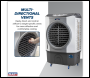 Sealey SAC45 Portable Evaporative Air Cooler 45L